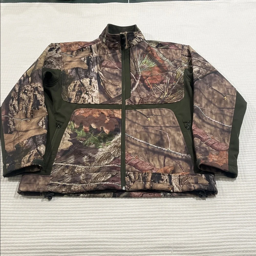 Lodge Outfitters‎ mens Camo Jacket Mossy Oak Softshell outdoor Sz M